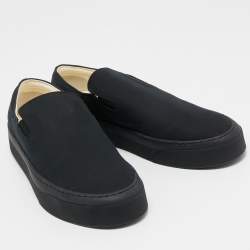 Pre Owned The Row Black Fabric Marie H Slip On Sneakers Size 40