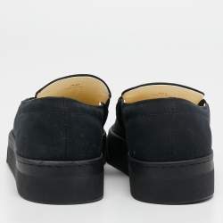 Pre Owned The Row Black Fabric Marie H Slip On Sneakers Size 40