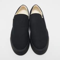 Pre Owned The Row Black Fabric Marie H Slip On Sneakers Size 40