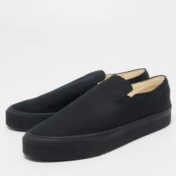 Pre Owned The Row Black Fabric Marie H Slip On Sneakers Size 40