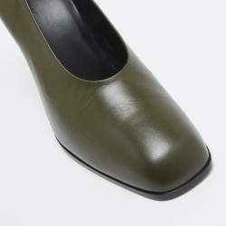 The Row Green  Leather Round Toe Pumps Size 41