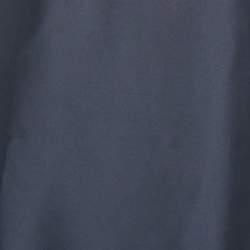 The Row Navy Blue Satin Silk Loose Fit Blouse S 