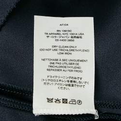 The Row Navy Blue Satin Silk Loose Fit Blouse S 