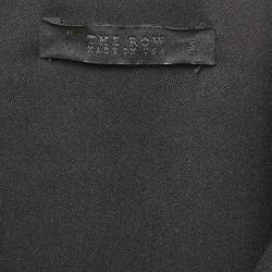 Pre Owned The Row Black Satin Silk V-Neck Loose Fit Blouse S