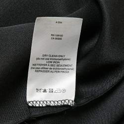 Pre Owned The Row Black Satin Silk V-Neck Loose Fit Blouse S