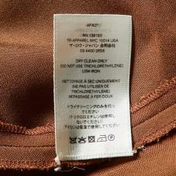 The Row Brown Silk Sleeveless Midi Dress S