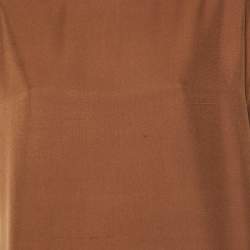 The Row Brown Silk Sleeveless Midi Dress S