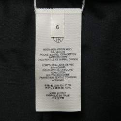 Pre Owned The Row Black Wool Pleated Straight Leg Trousers M