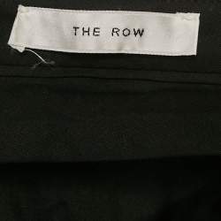 Pre Owned The Row Black Wool Pleated Straight Leg Trousers M