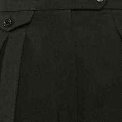 Pre Owned The Row Black Wool Pleated Straight Leg Trousers M