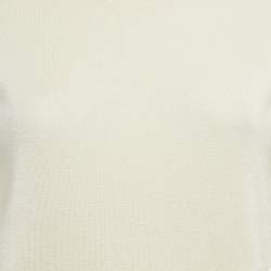 The Row Cream Cashmere and Silk Full Sleeve Sweater M