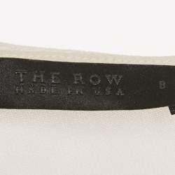 Pre Owned The Row White Crepe Long Sleeve Blouse M