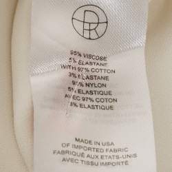 Pre Owned The Row White Crepe Long Sleeve Blouse M