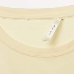 Pre Owned The Row Light Yellow Cotton Crew Neck T-Shirt XXS