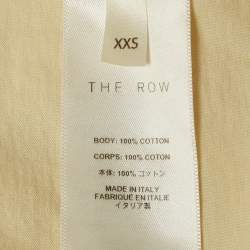 Pre Owned The Row Light Yellow Cotton Crew Neck T-Shirt XXS