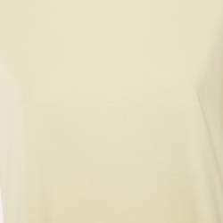 Pre Owned The Row Light Yellow Cotton Crew Neck T-Shirt XXS