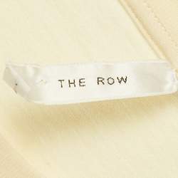 Pre Owned The Row Light Yellow Cotton Crew Neck T-Shirt XXS