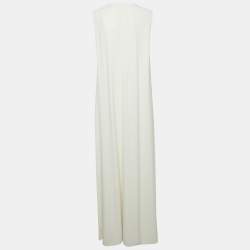 Pre Owned The Row Off White Stretch Crepe Eno Dress L