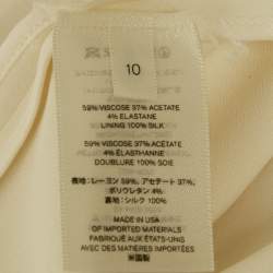 Pre Owned The Row Off White Stretch Crepe Eno Dress L