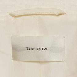 Pre Owned بدلة ذا روو تناسب منتظم كتان أبيض مقاس صغير/صغير جدًا