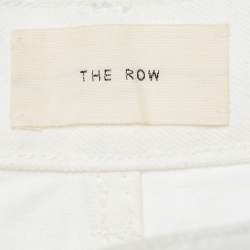 Pre Owned بنطلون جينز ذا رو أبيض مرتفع الخصر دينم بحجم الخصر 31 بوصة موديل متوسط الحجم