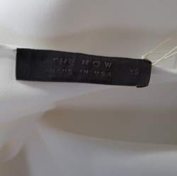 Pre Owned The Row Off White Crepe Flounce Hem Belted Lulchin Maxi Dress XS