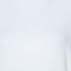 Pre Owned The Row Off White Crepe Flounce Hem Belted Lulchin Maxi Dress XS