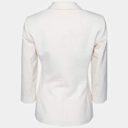 The Row Cream Wool Tailored Blazer S