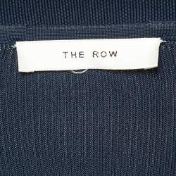 Pre Owned The Row Navy Blue Jersey Carmela Button-Front Shirt Dress S