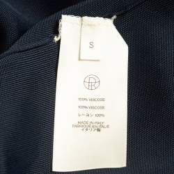 The Row Navy Blue Jersey Carmela Button-Front Shirt Dress S