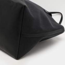 The Row Black Canvas and Leather Park Tote