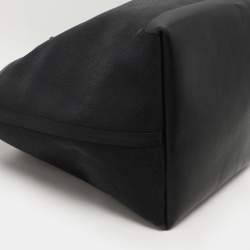 The Row Black Canvas and Leather Park Tote