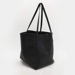 The Row Black Canvas and Leather Park Tote