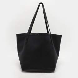 The Row Black Canvas and Leather Park Tote