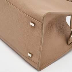 The Row Beige Leather Margaux 10 Satchel