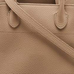 The Row Beige Leather Margaux 10 Satchel