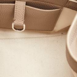 The Row Beige Leather Margaux 10 Satchel