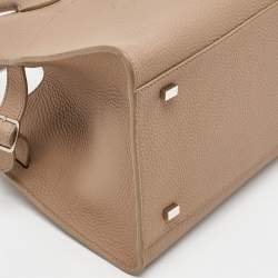 The Row Beige Leather Margaux 10 Satchel