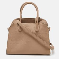 The Row Beige Leather Margaux 10 Satchel