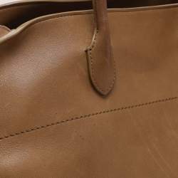 The Row Brown Leather The Margaux 17 Satchel