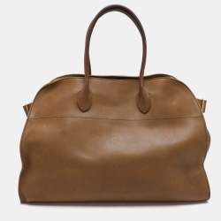 The Row Brown Leather The Margaux 17 Satchel