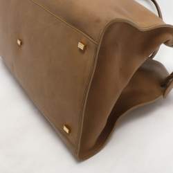 The Row Brown Leather The Margaux 17 Satchel