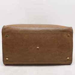 The Row Brown Leather The Margaux 17 Satchel