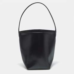 Pre Owned The Row Black Leather Small N/S Tote