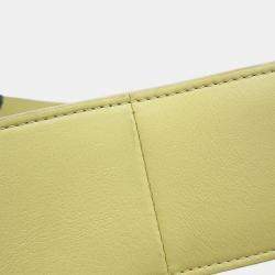 Pre Owned The Row Half Moon Shoulder Bag Yellow Leather
