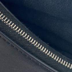 Pre Owned The Row Half Moon Shoulder Bag Black Leather