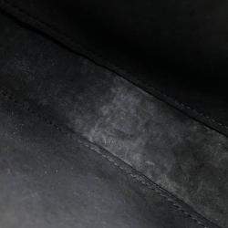 Pre Owned The Row Half Moon Shoulder Bag Black Leather