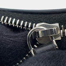 Pre Owned The Row Half Moon Shoulder Bag Black Leather