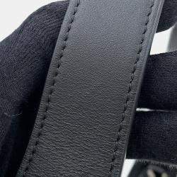 Pre Owned The Row Half Moon Shoulder Bag Black Leather