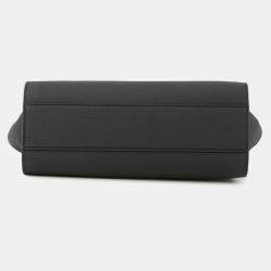 Pre Owned The Row Marlo Tote Black Calf Leather Size 12